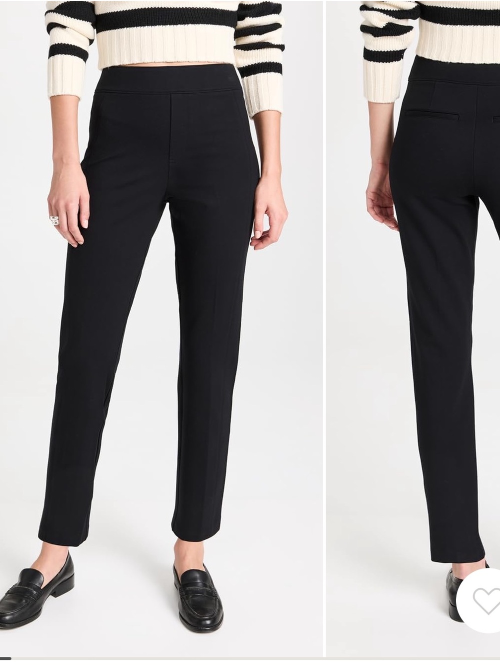 SPANX Straight Leg Ponte Ankle Pants in Black